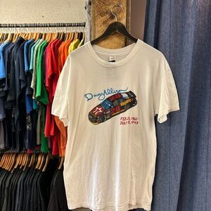 Vintage Davey Allison White Racing Graphic T-Shirt